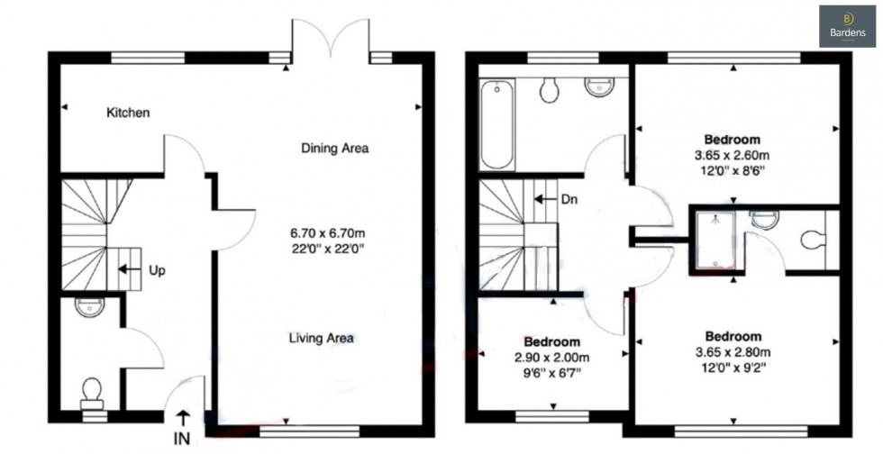 Floorplan for 3 Bedroom House with Parking, Birling Road, Tunbridge Wells