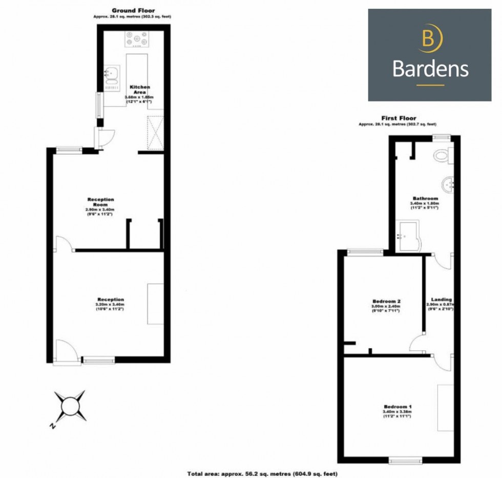Floorplan for 2 Bedroom End of Terrace House with Garden, Dale Street, Tunbridge Wells