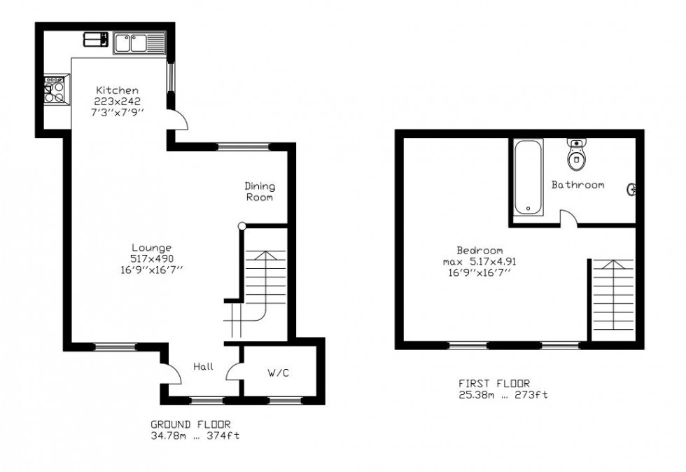 Floorplan for 1 Bedroom Ground Floor Flat with Parking, Elm Lane, Tonbridge