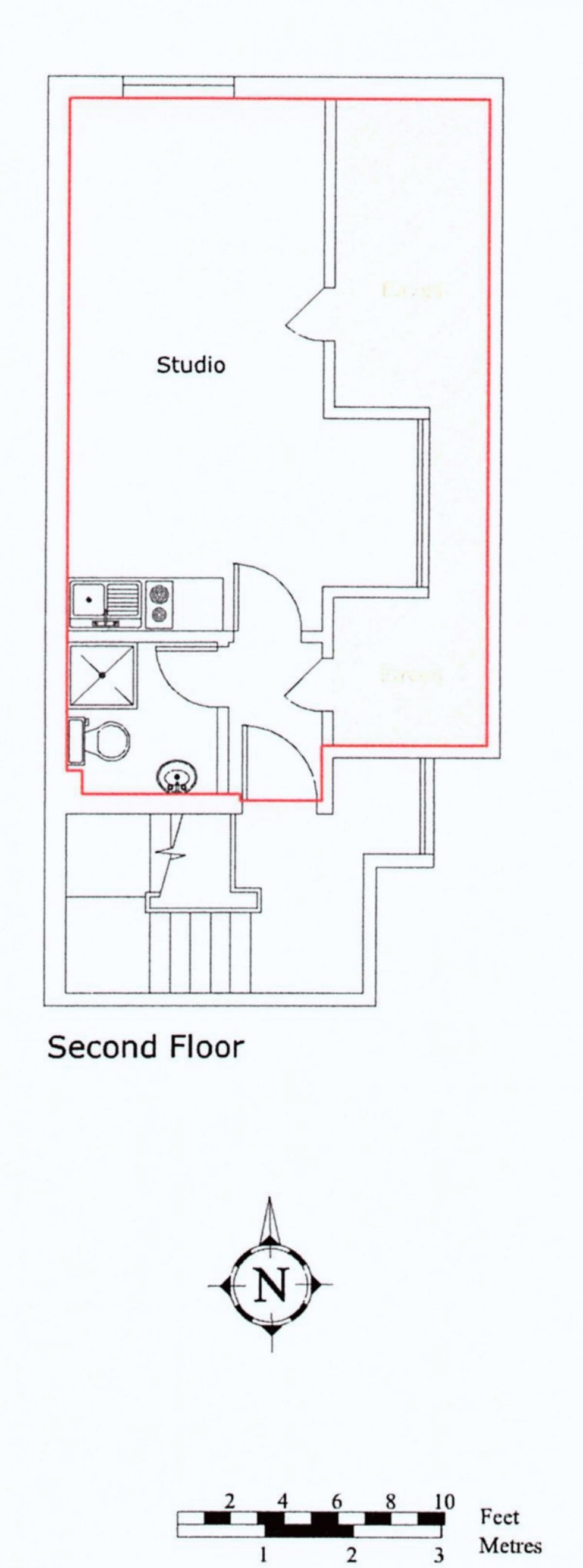 Floorplan for Studio Apartment, Langton Green, Tunbridge Wells