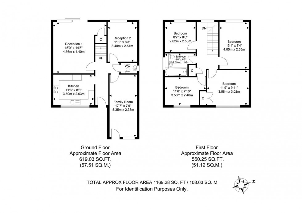 Floorplan for 4 Bedroom Detached House, Alliance Way, Tonbridge