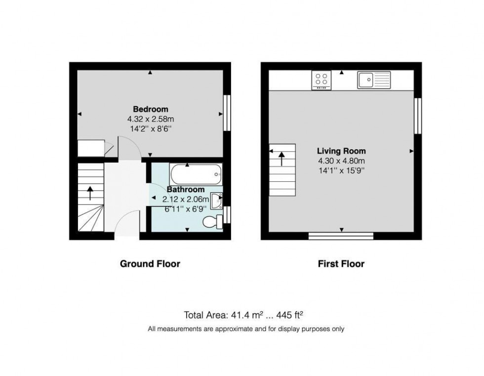 Floorplan for 1 Bedroom End of Terrace House with Allocated Parking off Camden Rd, TN1