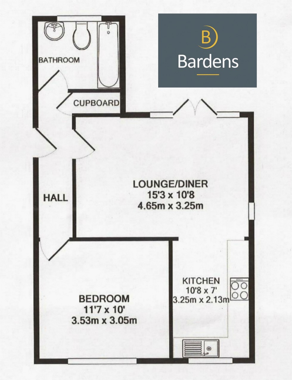 Floorplan for Modern Ground Floor One Bedroom Apartment With Parking In Heathfield