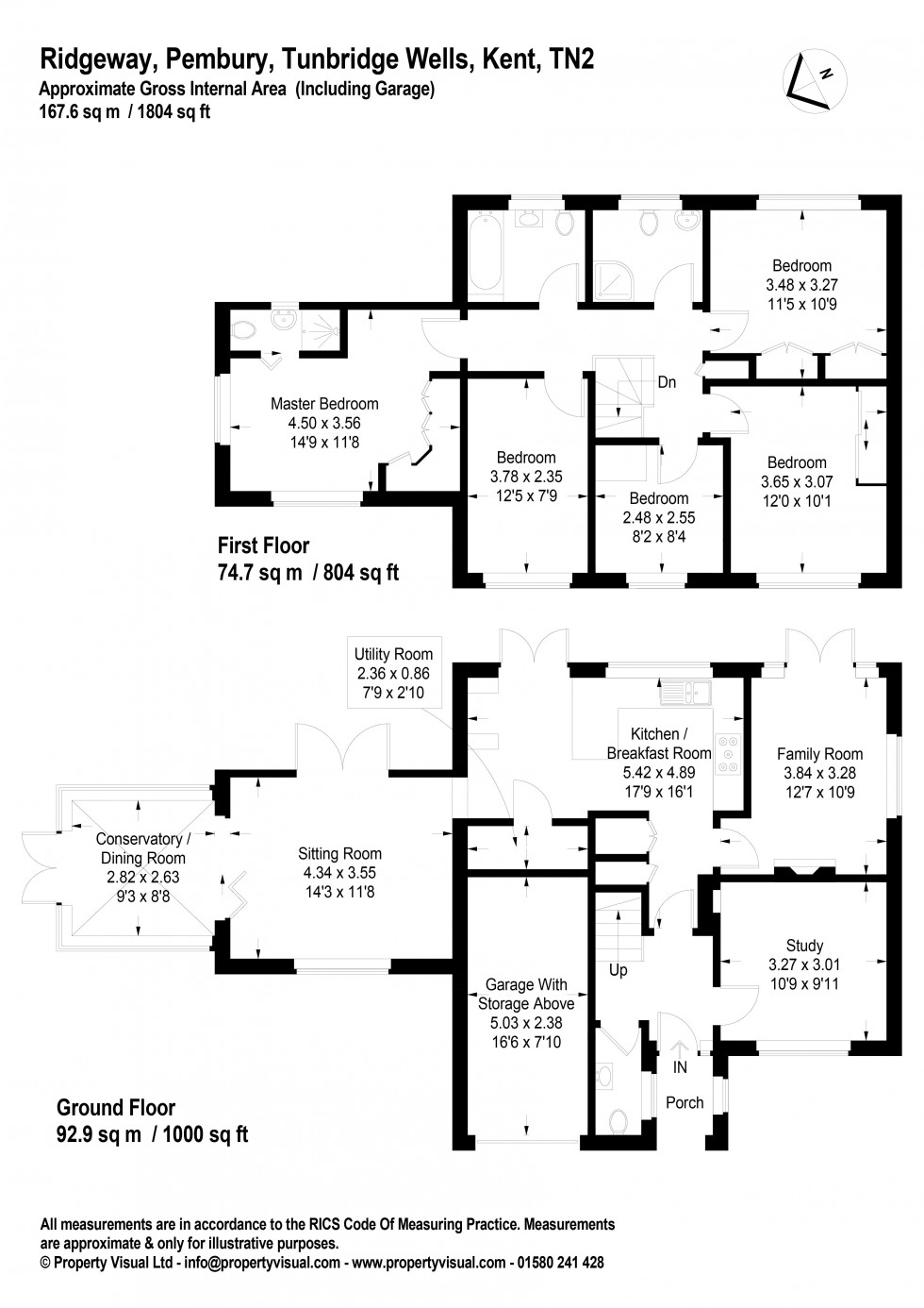 Floorplan for 5 Bedroom 3 Bathroom Detached House, Ridgeway, Tunbridge Wells