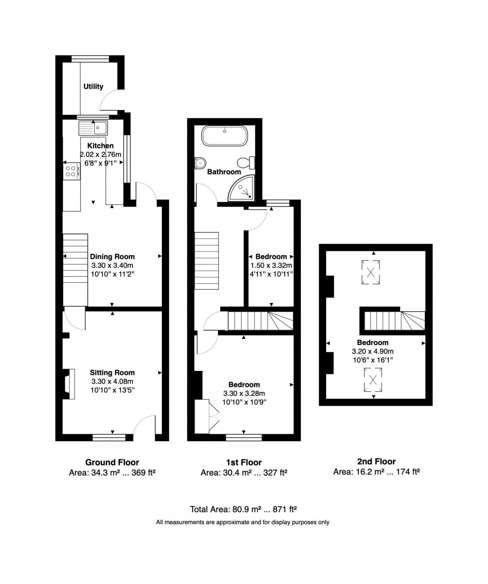 Floorplan for Recently Refurbished 3 Bedroom Victorian Cottage with Amazing Views, Fairglen Road, Wadhurst